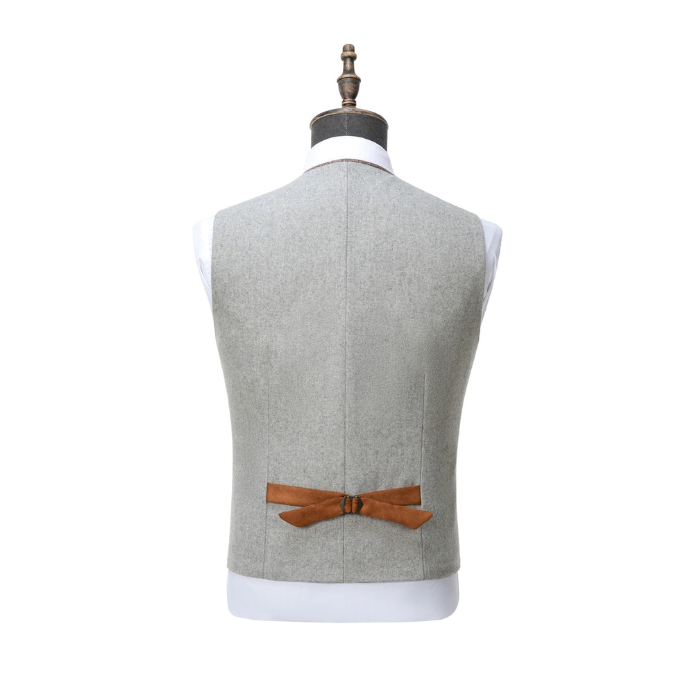 Fashion Mens Regular Fit Tweed V Neck Waistcoat mens event wear