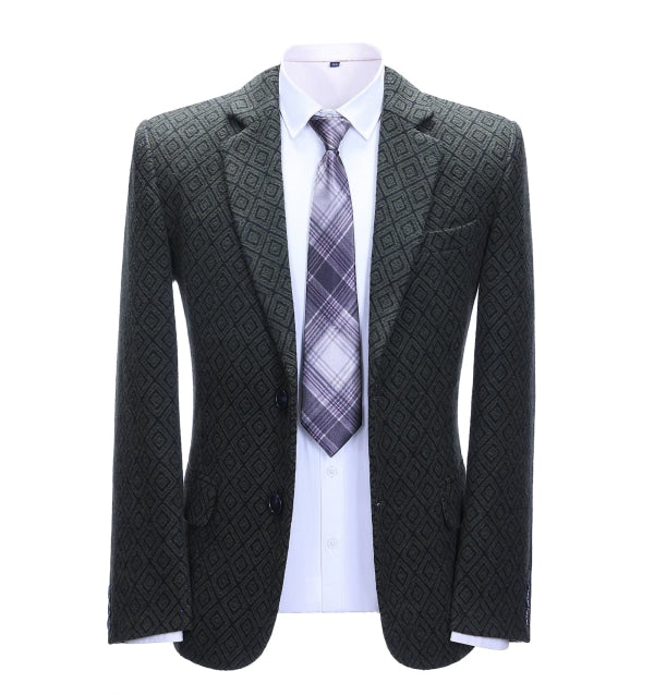 Men's 2 Pieces Formal Black Plaid Notch Lapel Tuxedos for Wedding(Blazer+Pants) mens event wear